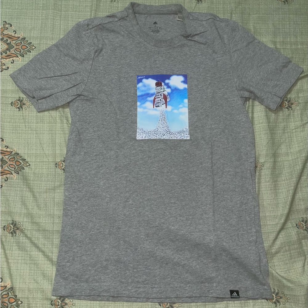 Adidas Grey Rocket T-Shirt Small